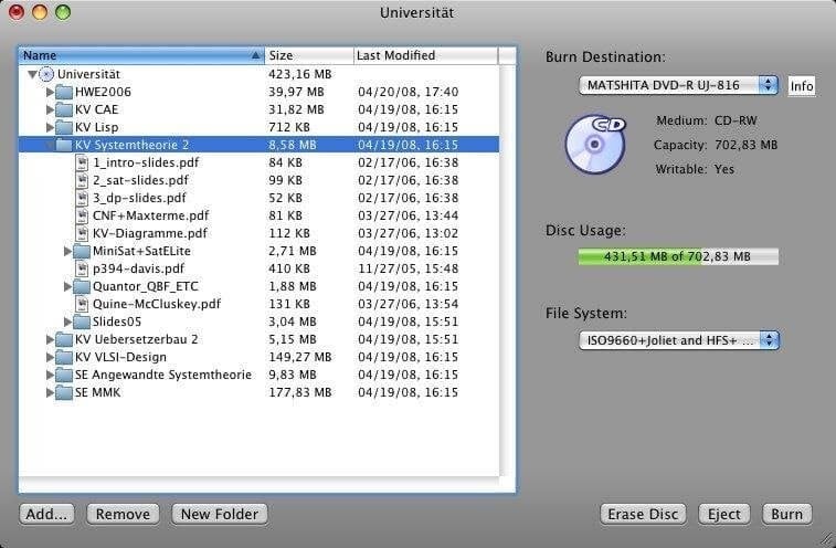 CD Brenner App für Mac installieren