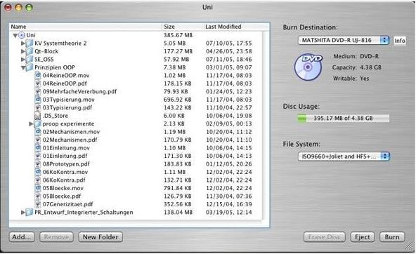Kostenlose CD Brennsoftware für Mac