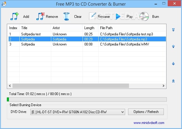 Kostenloser MP3 auf CD Brenner