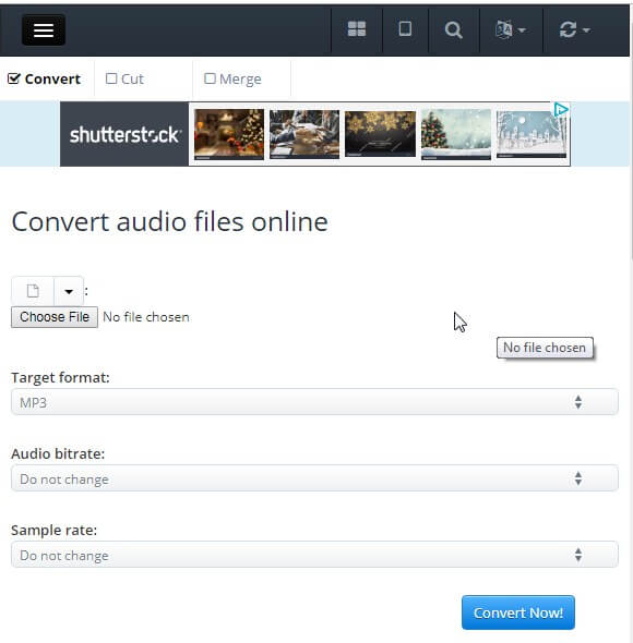 compresseur audio en ligne - AConvert