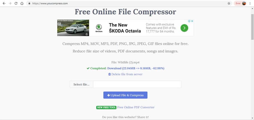 compress video online free - YouCompress