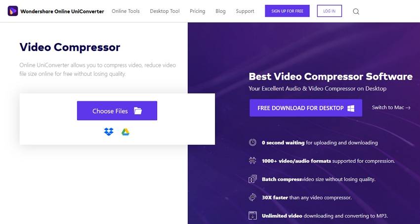 best online WMV compressor - Online UniConverter (originally Media.io)