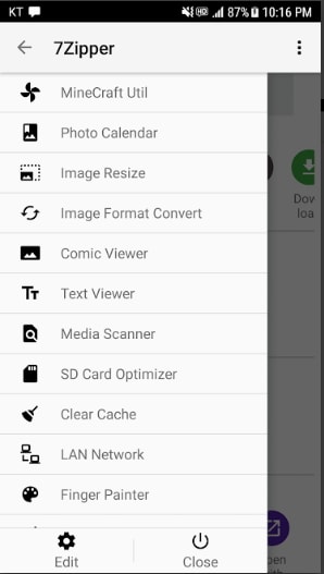 compactar arquivo no Android - 7Zipper