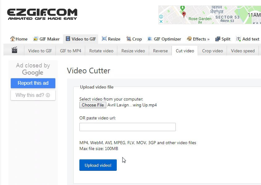 online video cutter and compressor - EZGIF