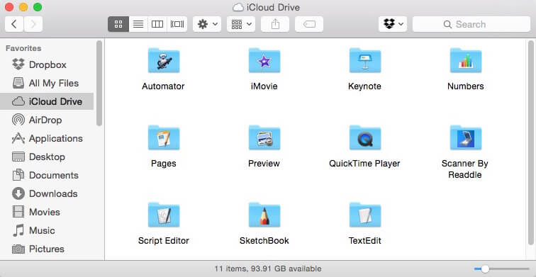 send store filer iPhone-iCloud