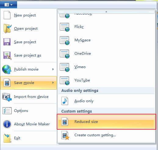 make file size smaller with Windows Movie Maker
