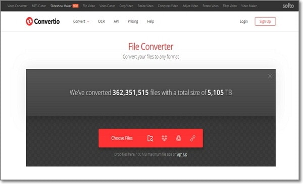 converti File Audio in WAV con Convertio