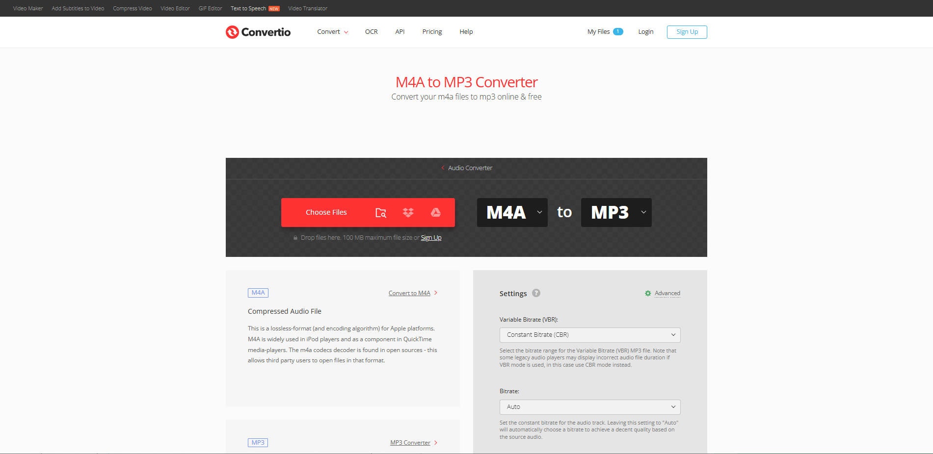 Convertio m4a to mp3