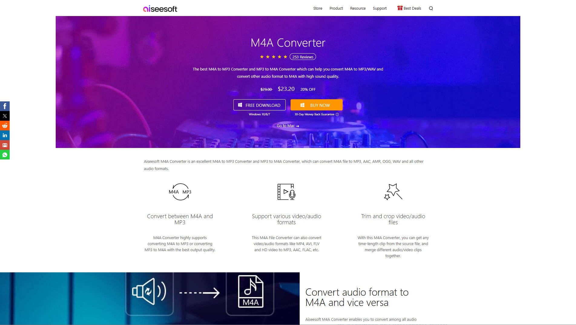 aiseesoft m4a to mp3 converter