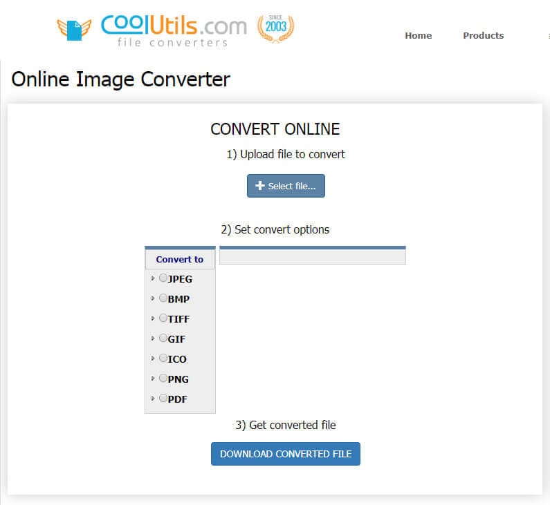 CoolUtils Online Image Converter