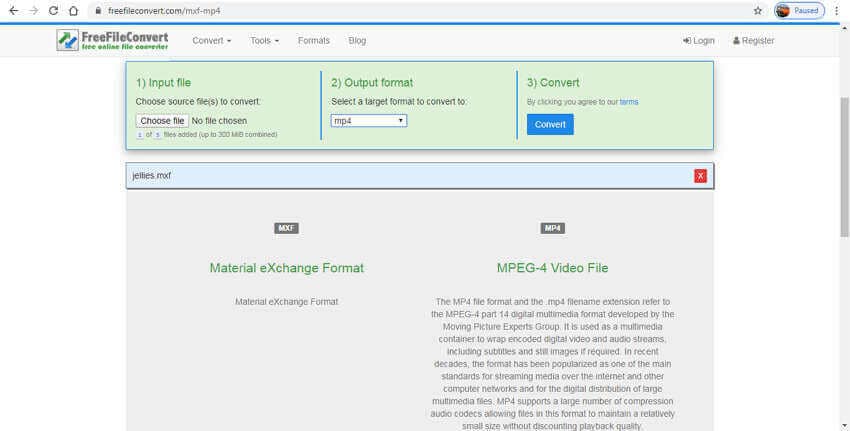 Online MXF Converters - Free File Convert