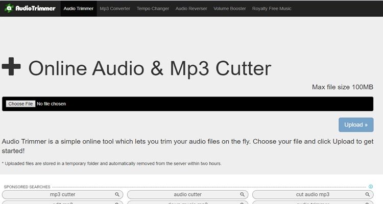 convertir une chanson en sonnerie en ligne-AudioTrimmer