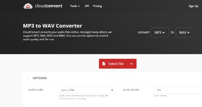MP3 to WAV Online - cloudconvert