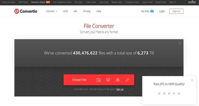  Convertidor gratuito de tipos de archivos - Convertio