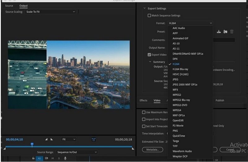 premiere pro export for youtube