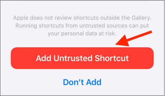 add shortcut in the library