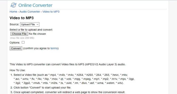 Online Video into Audio Converters-Online Converter
