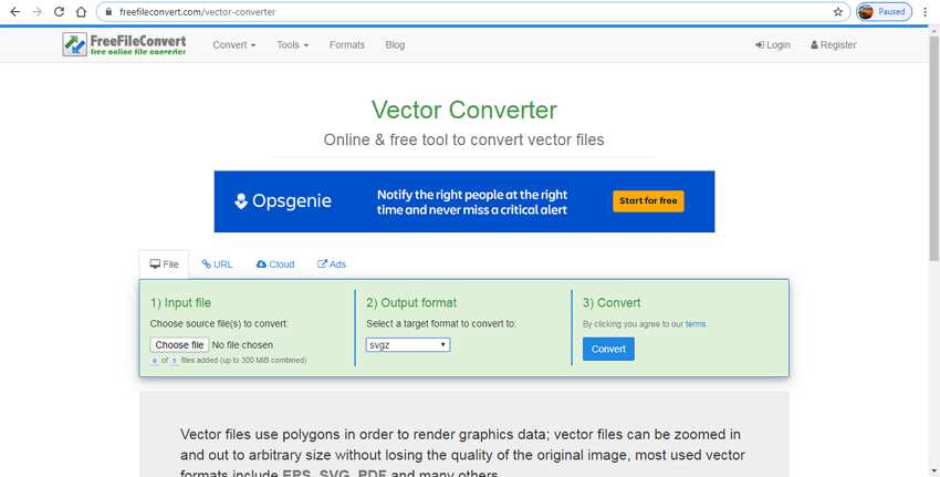 free online vector converter-FreeFileConvert