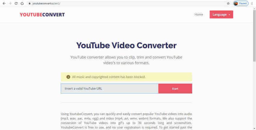 Convertisseur en ligne- YouTube Convert