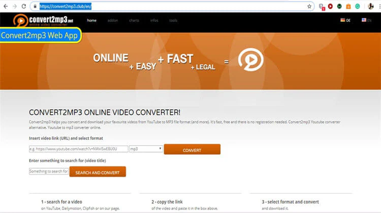 convert2mp3 - convertisseur Dailymotion MP4