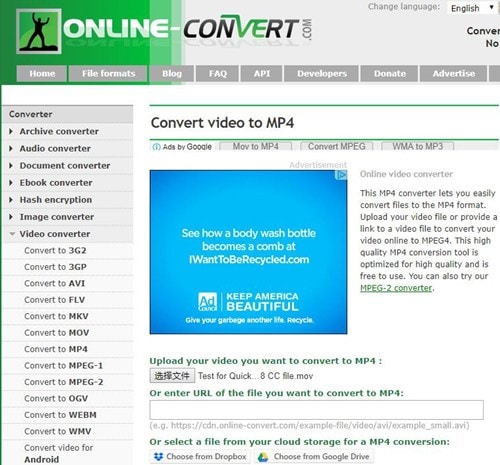 Dailymotion online Video Converter