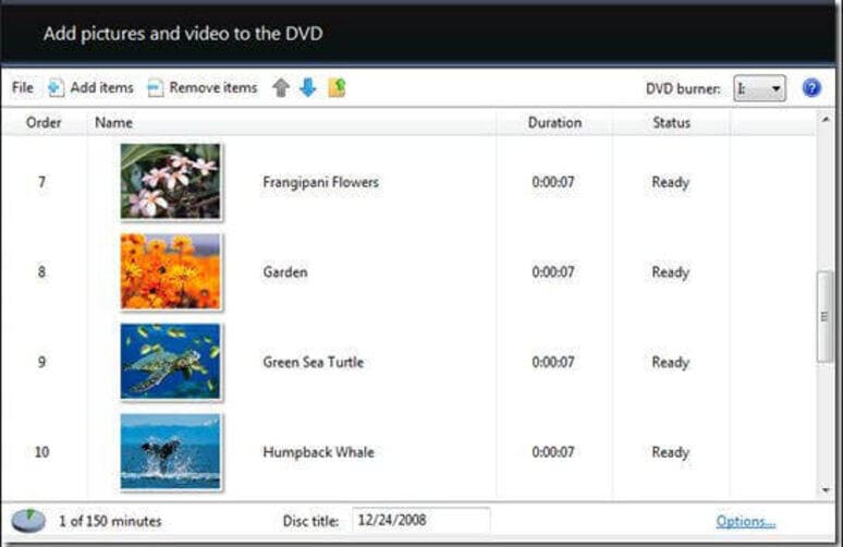 Make a DVD Slideshow on Windows 7 - Set up Options for Your Slideshow