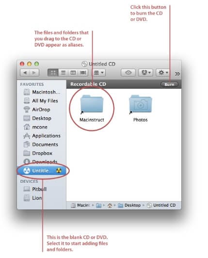 burn DVD on Mac - step 2