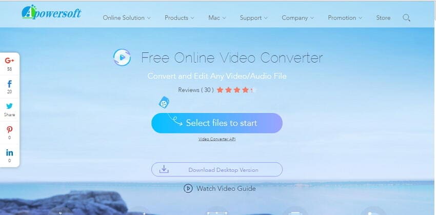 Apowersoft Converter -Flv to MOV online converter