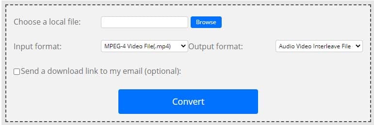 online video converter for MP4 to AVI ConvertFiles