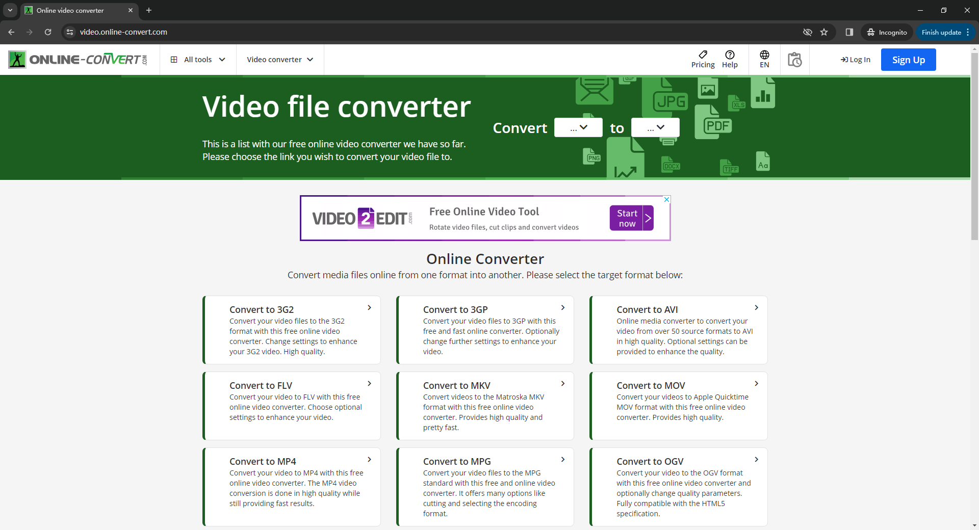free video converter Online-Convert