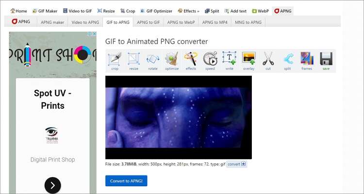  Convertidor de imágenes a GIF en línea: EZGIF