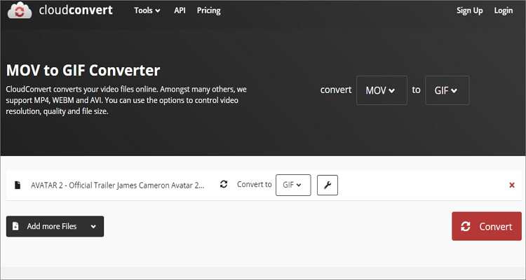 Free MOV to GIF Online Converter