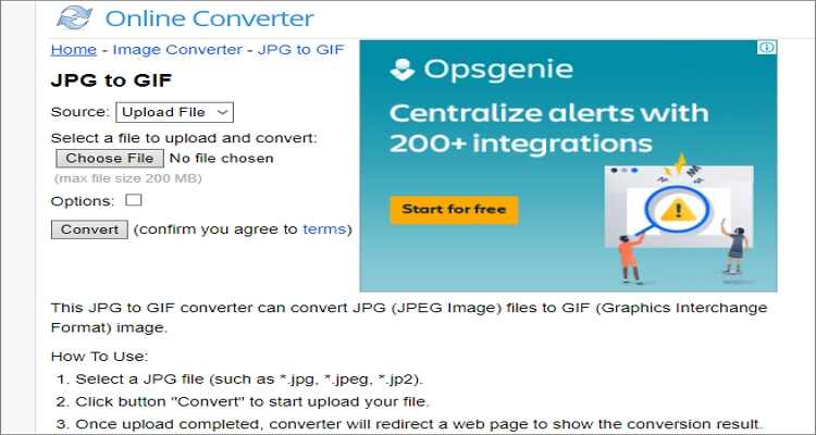 Convertir JPG a GIF en Línea Gratis: Online Converter