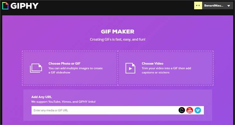 load video into giphy