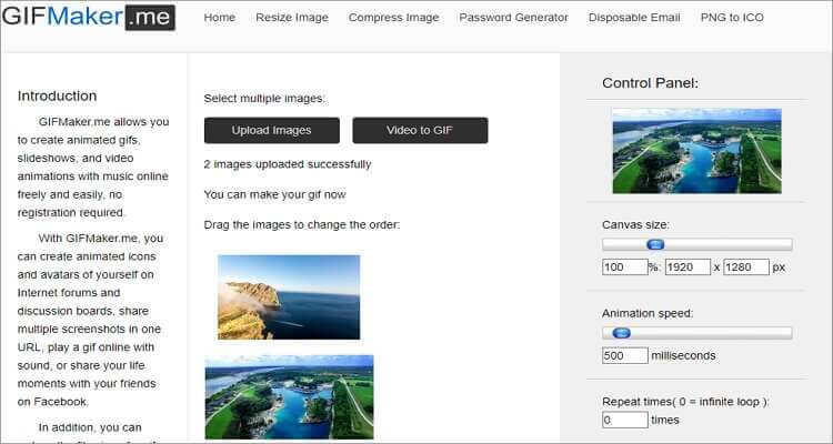 Convertisseurs d'images en GIF en ligne - GIFMaker