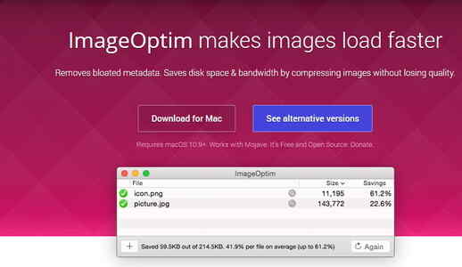 Réduire la taille du GIF en ligne Free-ImageOptim