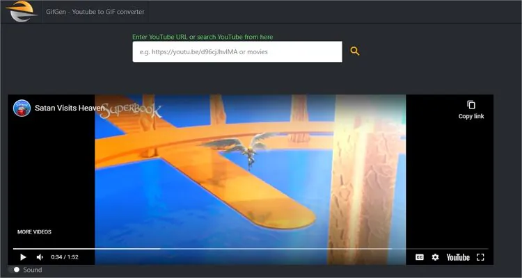 Trasformare YouTube in GIF online gratuitamente -GifGen