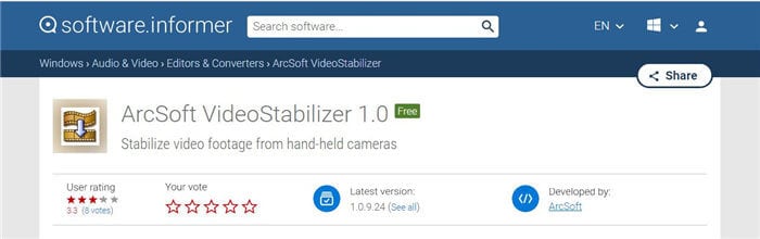 arcsoft video stabilizer