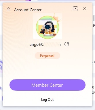 log in UniConverter with Wondershare ID