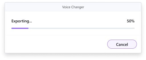 export your voice changed file