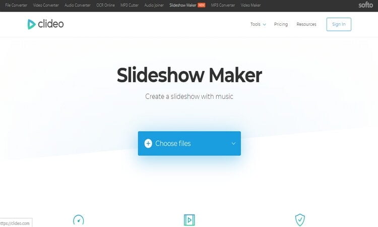 make Slideshow online by Clideo