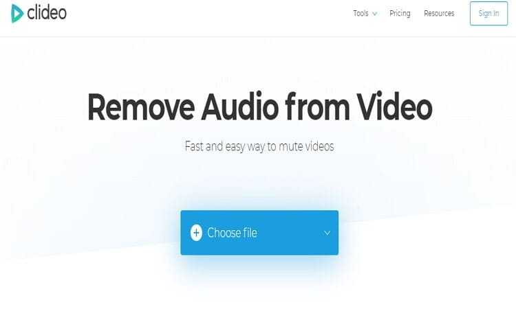 Audio Remover Tools-Clideo