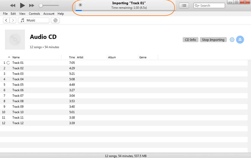 convert CD to MP3 iTunes - step 3