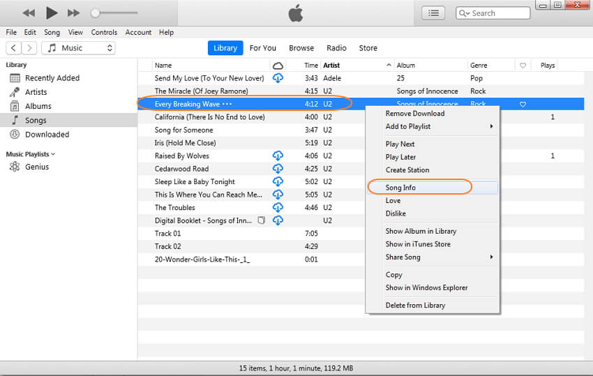 Convert MP3 to Audiobook in iTunes - Step 2