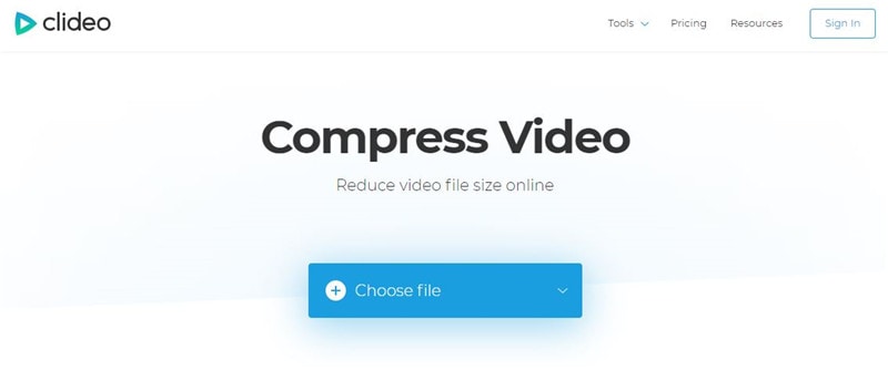online video compressor - clideo