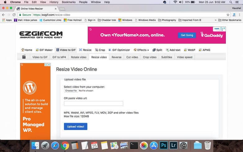 kostenloser Online Video Compressor – ezgif