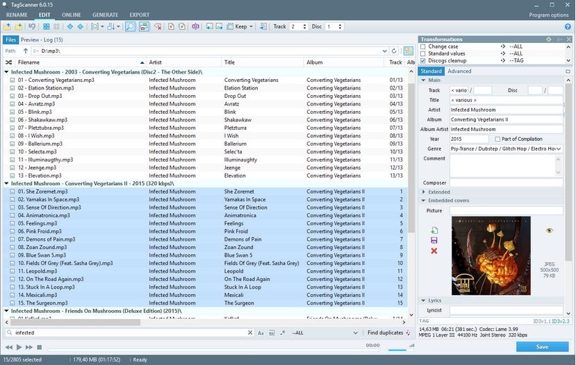 flac tag editor with TagScanner
