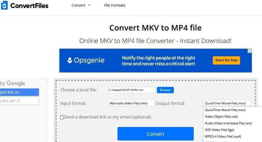 convert video mkv to mp4