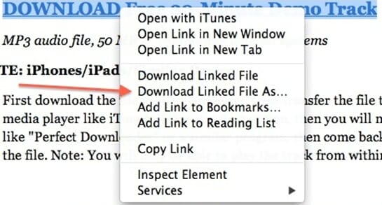 download quicktime mp3 with safari