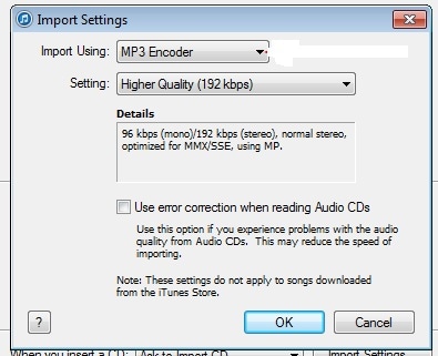 choose mp3 as output format in itunes